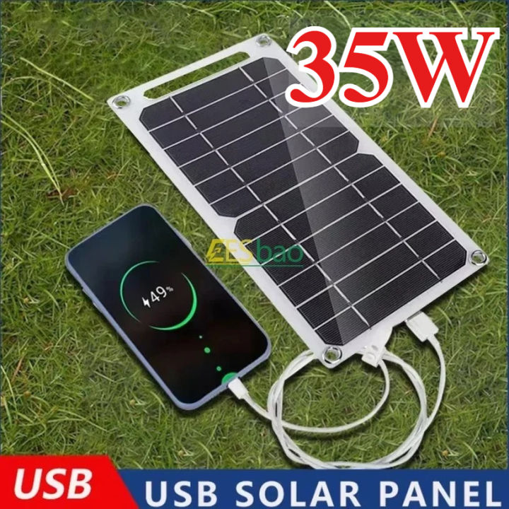 5V 5-35W Sunpower Portable Solar Panel With USB Safe Stabilize Charger For Phone Power Bank Outdoor Camping Home RV Use