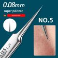 German Ultra-fine No. 5 Cell Pimples Blackhead Clip Tweezers Beauty Face Health Salon Special blackhead remover Acne Needle Tool.