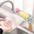 Kitchen Sink Faucet Sponge Soap Drain Rack Storage Organizer Holder for Kitchen Kit. 
