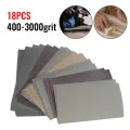 18pcs/Set Sandpaper 400,600,800,1000,1200,1500,2000,2500,3000 Grit  Sandpaper Wet / Dry Sanding Paper Abrasive Polishing Tools. 