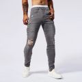 Ripped Men's Jeans Slim Stretch Holes Fashion Biker Denim Pants Skinny Personality Hip Hop Streetwear Male Fashion Trousers. 