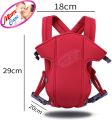 MOM CARE Baby Carrier Cum Kangaroo Bag/Honeycomb Texture Baby Carry Sling/Back/Front Carrier For Baby With Safety Belt And Buckle Straps, Adjustablefor 0-18 Months Red/ Blue - Newborn. 