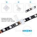 Aokin 10 Pack 4-Pin RGB LED Light Strip Connectors Adapter Terminal for 10mm(0.39 in) SMD 5050 RGB Flexible LED Strips Extension. 