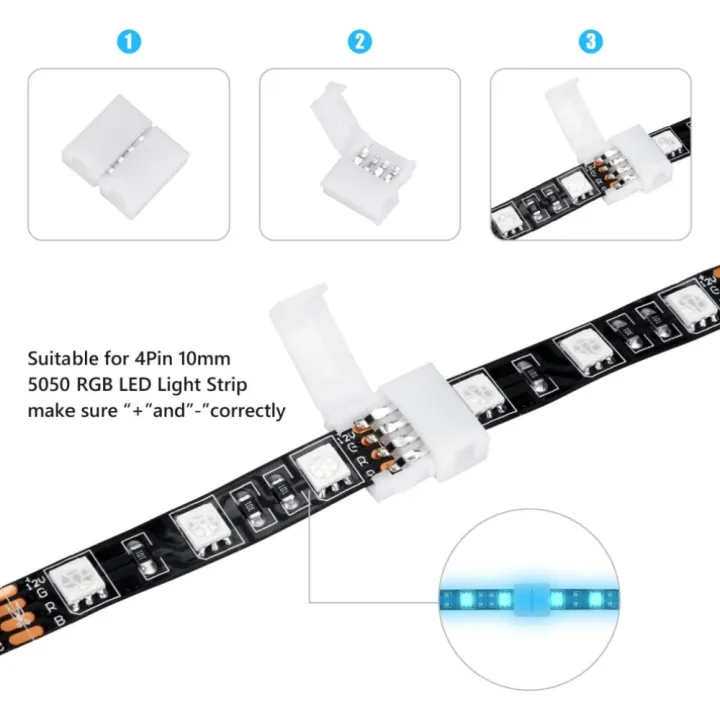 Aokin%2010%20Pack%204-Pin%20RGB%20LED%20Light%20Strip%20Connectors%20Adapter%20Terminal%20for%2010mm(0.39%20in)%20SMD%205050%20RGB%20Flexible%20LED%20Strips%20Extension%20-%20Image%203