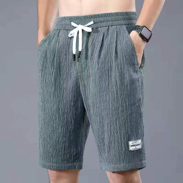 Sleeping%20Pants%20Ice%20Silk%20Shorts%20Men%20Casual%20Shorts%20Loose%205-Minute%20Pants%20Solid%20Youth%20Home%20Shorts%20Elastic%20Waist%20Large%20Pajama%20Pants%20-%20Image%207