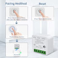 16A RF 433Mhz Wireless Tuya WiFi Smart Switch Relay Receiver Mini Round Switch Alexa  Home Alice Voice Control. 