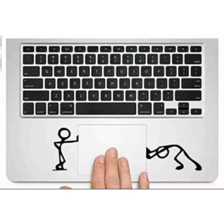 Laptop sticker funny stickers for laptop man pushing sticker