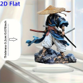 1pcs Samurai Desktop Decoration Statues - Traditional Martial Arts Warrior Decoration, Home Decoration, Office Desk Decoration.