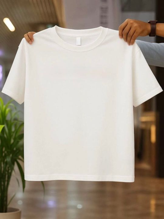 250 gsm white drop shoulder t shirt for man and woman. high quality and Super super stitch and handy soft and 100% colour guaranty