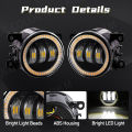 Angel Eye Fog Light For Ford Focus Fusion Fiesta Ranger C-Max Transit Tourneo EcoSport Edge Car DRL Fog Driving Lamp LED Lens. 