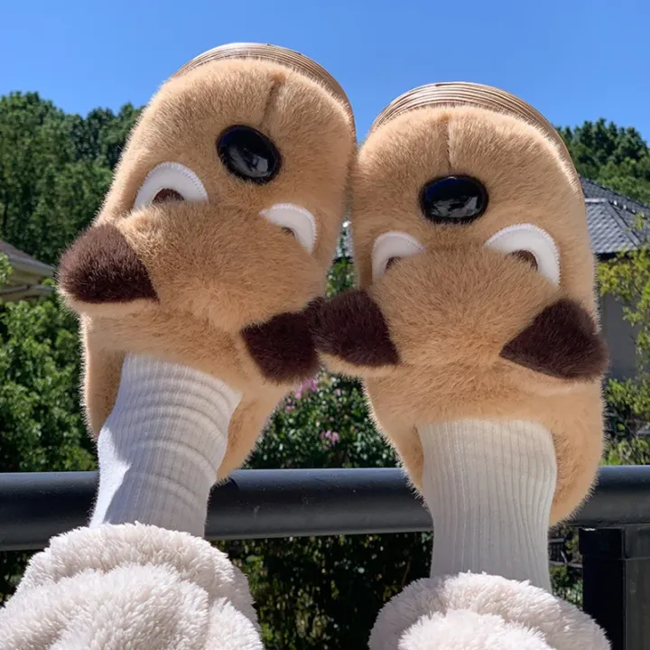 Husky%20Dog%20Faux%20Fur%20Couple%20Winter%20Slippers%20Chunky%20Platform%20Non%20Slip%20House%20Shoes%20Woman%20Comfort%20Fluffy%20Plush%20Outdoor%20Slippers%20Women%20-%20Image%205
