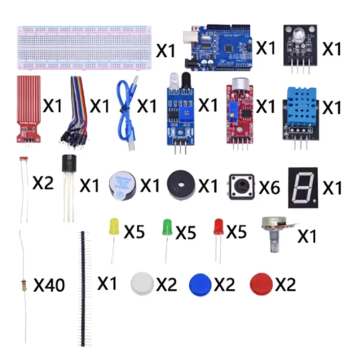 Starter Kit for Arduino Uno R3 Breadboard Basic simple learning kit ...
