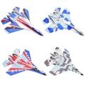 Hot Play Electric Aircraft Fighter Su-27 Foam Hand Throwing Unmanned Glider Fighter - RC Plane Flight Simulation Toy, Engineering Play Set, STEM Educational Toy, Rechargeable Flying Aeroplane with USB Chargeable Batteries, Realistic Su-27 Fighter Jet Mod. 