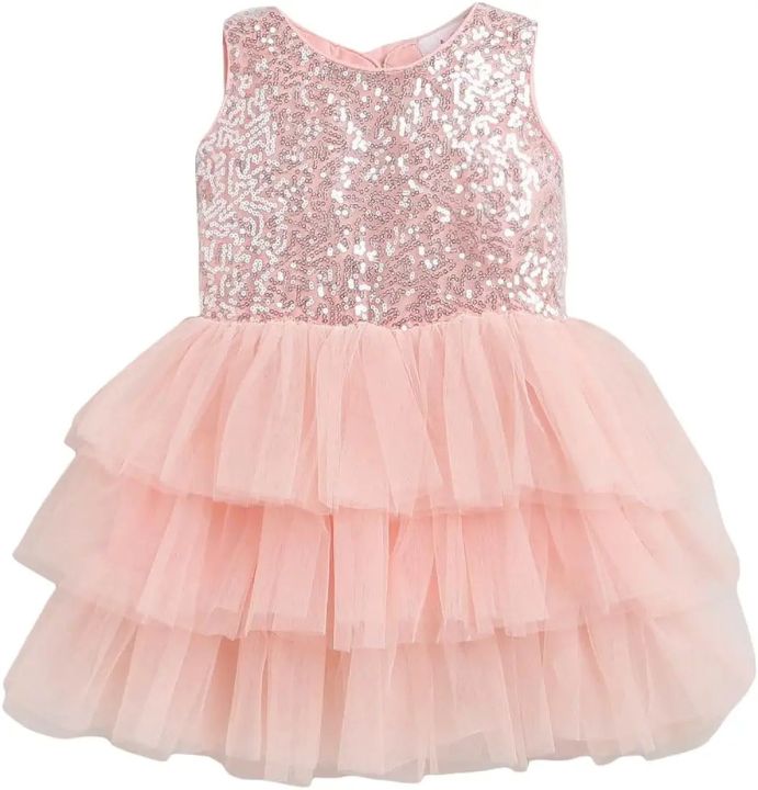 zeeniastic fancy ruffle frock for baby girls