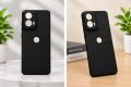 Motorolla Moto G Stylus 5G 2024 Matte Black Soft Silicone TPU Back Cover – Slim Shockproof Case. 
