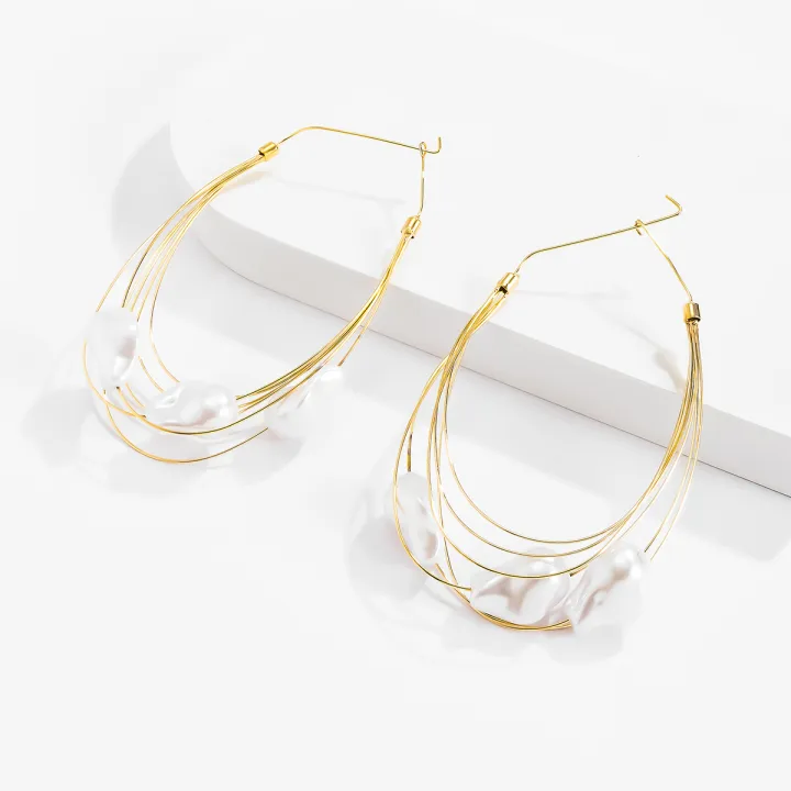 Imitation%20Pearl%20Big%20Hoop%20Earrings%20for%20Women%20Layered%20Large%20Circle%20Earrings%202020%20Fashion%20Jewelry%20Trendy%20Wedding%20Earing%20Korean%20Girl%20-%20Image%204