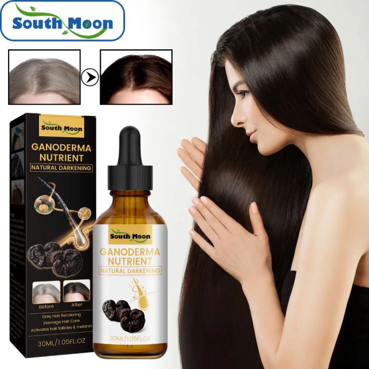 South Moon Ganoderma Nutrient - Natural Darkening Hair Serum (30ml / 1.05 fl oz)