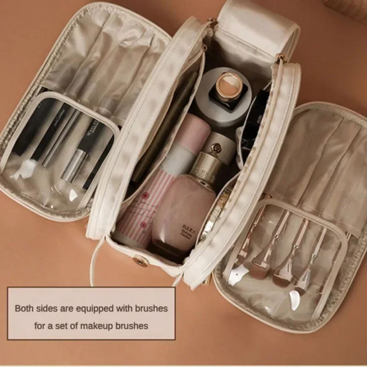 Multifunctional%20Makeup%20Bag%20For%20Women%20PU%20Leather%20Large%20Capacity%20Portable%20Double%20Zipper%20Travel%20Makeup%20Brush%20Toiletries%20Storage%20Bag%20-%20Image%205