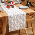 Christmas White Table Runner Halloween Ghost Fall Winter Pumpkin Party Dining Decorations Christmas Dining Table Harvest Decor. 