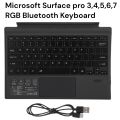 Microsoft Surface Pro 3/4/5/6/7 RGB Backlight Bluetooth Tablet Keyboard. 