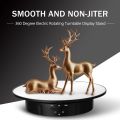 3 Speeds Electric Rotating Display Stand Mirror 360 Degree Turntable Jewelry Holder Battery for Photography Video Shooting Props. 