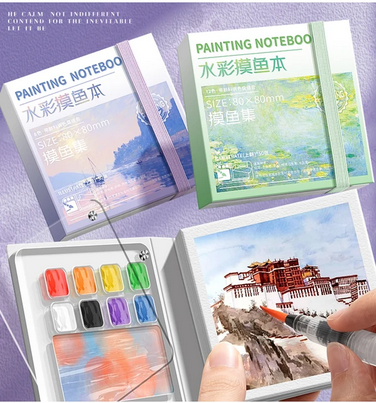 Painting%20Notebook%20Portable%20Pocket%20Notebook%20Sketching%20Watercolor%20Palette%20Set%20-%20Image%204