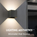 LED Wall Lamp 7W 100-240V Outdoor / Indoor Porch Garden Wall Lamp For Bedroom Bedside Lighting Up and Down Adjustable Wall Light. 