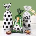 25/50pcs Soccer Theme Candy Wrapping Bags Football Bag Cookie Bag Fans Party Favor Bags for Boys Birthday Party Decor.