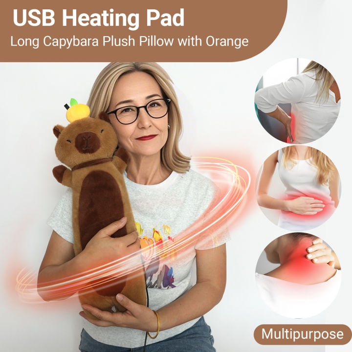 Electric%20Heating%20Pad%20for%20Period%20Cramps%20Menstruation%20Heatable%20Stuffed%20Animals%20Capybara%20Plush%20with%20a%20Hot%20Soft%20Belly%20for%20Wife%20Women%20-%20Image%205