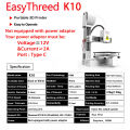 EasyThreed K10 3D Printer 100x100x100mm Printing Size Removable Platform Mini Desktop 3D Printing Machine for Kids Beginners.