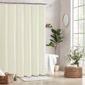 Waffle Shower Curtain Heavy Duty Mould Proof Resistant Shower Curtain for Bathroom Waterproof Luxury Shower Curtain with 12Hooks.