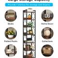7-Tier Corner Shelf, 78.7" Narrow Bookshelf Corner Bookcase Customized. 
