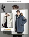Men Winter Goose Down Coats Fur Collar Hooded Long Down Jackets Top Quality Male Outdoor Windproof Warm Winter Jackets Canada. 
