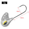 Rosewood Versatile Jig Head Ajing Fishing Hooks With Red Eyes 1g 1.5g 2g 2.5g 3g Rockfish Lure Bait Accessories Pesca 10pcs/Pack.