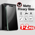 2PCS Privacy Matte Tempered Glass For iPhone 11 12 13 14 15 16 Pro Max Plus Protective Glass  Anti Spy Peeping Screen Protector. 