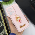 Oppo Reno 13 Pro Cover - Pink - Cute 3D Cartoon Girls Soft Silicone Back Cover. 