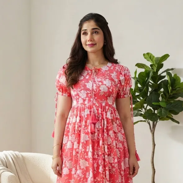 New%20Collection%20Screen%20Print%20Cotton%20Aliya%20Cut%20Three%20Piece%20Kurti%20For%20Women%20Fabric%20With%20Trendy%20Print%20-%20Image%203