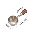 Stainless Steel Walnut Coffee Bean Measuring Spoons Household Tools High Profile Level Long Handle Coffee Powder Measuring Spoon. 
