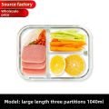 Glass Lunch Box Sealed Fresh-Keeping Box with Lid Portable Student Picnic Box Microwave-Heated Special Food Container Bento Box. 