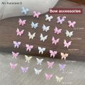 6 Grid Small Butterfly Nail Charms 6*5mm 3d Resin Colorful Butterfly Nail Art Flat-Back Butterfly Nail Parts. 