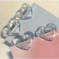 4pcs Heart-shaped memo clip, multi-functional paper clip, suitable for office, school and home use..