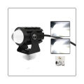 2PCS Universal Motorcycle LED Headlight Projector Lens Dual Color ATV Scooter Driving Lamp Fog Light Auxiliary Spotlight Lamp. 