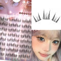 Lazy Cat Series Elf Large Capacity Eyelash Book Natural Long Curled Thin Stem Segmented False Eyelashes Devil Manga Lashes.