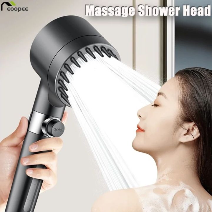 PREMIUM QUALITY 3 MODES BATH HAND SHOWER HEAD WITH SCALP MASSAGER HIGH PRESSURE BATH SHOWER HEAD WITH WATER FILTER MULTIPURPOSE HIGH PRESSURE HAND SHOWER HEAD WITH ADJUSTABLE MODES