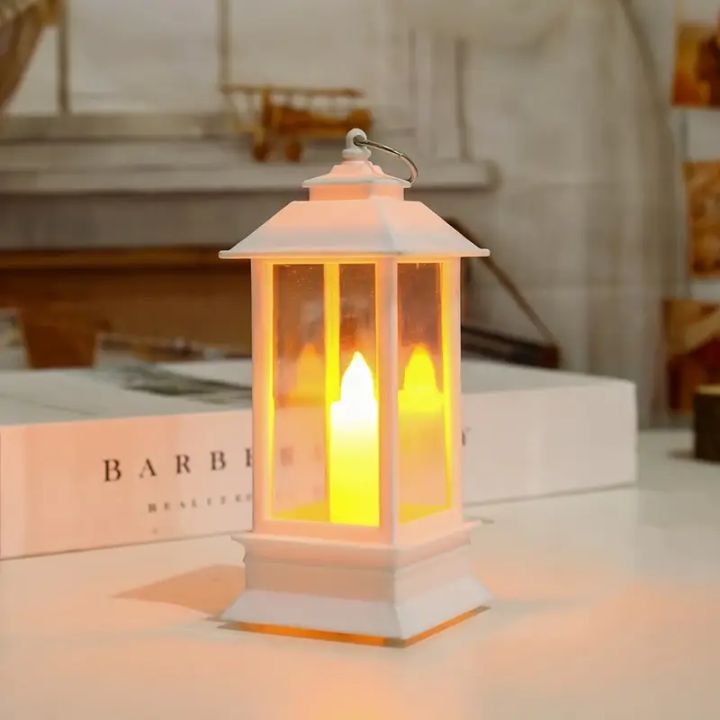 Acrylic Plastic Battery Operated Mini Lantern | LED Lamp Candle for Vintage Antique Decoration (Square, 1)