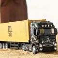 1:50 Trucks Models Cars Toys with Light Music Miniature Container Truck Tires Vehicles Kids Children's Day .
