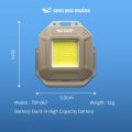 Smiling Shark TIP067 Mini Rechargeable Work Light, Super Bright COB Keychain Light, with Magnet, for Outdoor Camping, Hiking. 