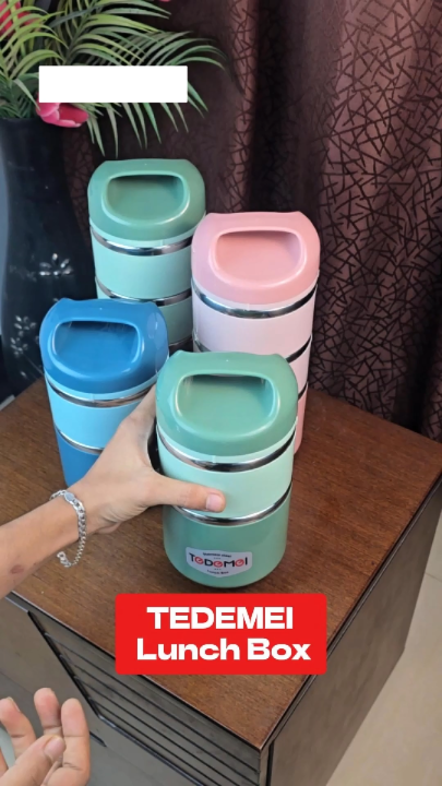 “Tedemei 3.5 Layers Stainless Steel Lunch Box (1.43 L)
