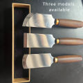 Leather Cutting Tools Straight Edge Beveled Edge Rounded Edge, Comfortable Grip Durable Wooden Handle, Precision Trimming and Th.