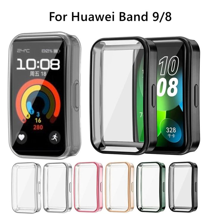 Screen Protector Case for Huawei Band 9 8 Full Coverage Bumper Soft TPU Protectiv Cover on Band8 Accessories